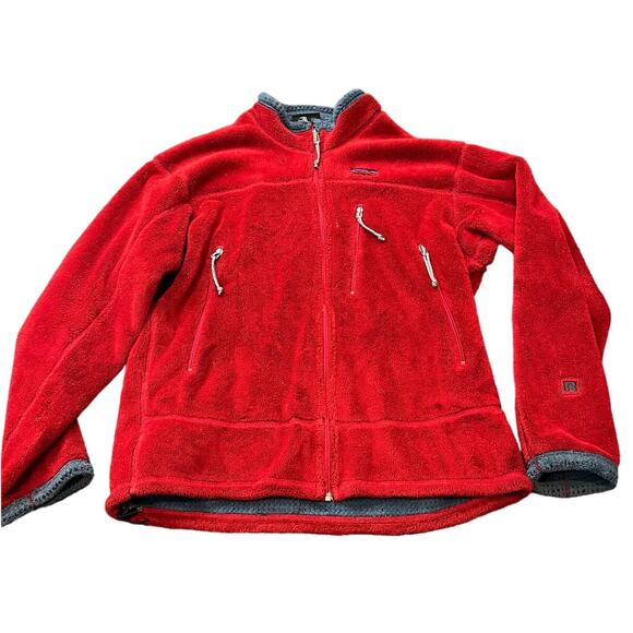 Vintage Patagonia‎ Men’s R4 Regulator Fleece Jacket, Fire / Gull Grey (USA Made) - Picture 1 of 12